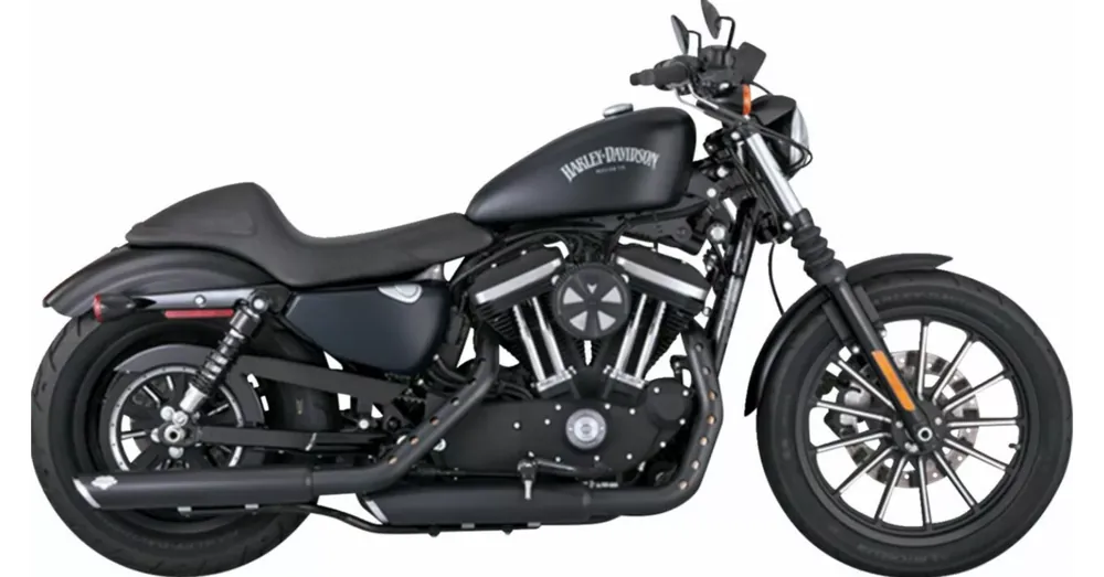 Silencieux Echappement Vance & Hines Twin Slash 3&Prime; Noir Sportster XL Marque