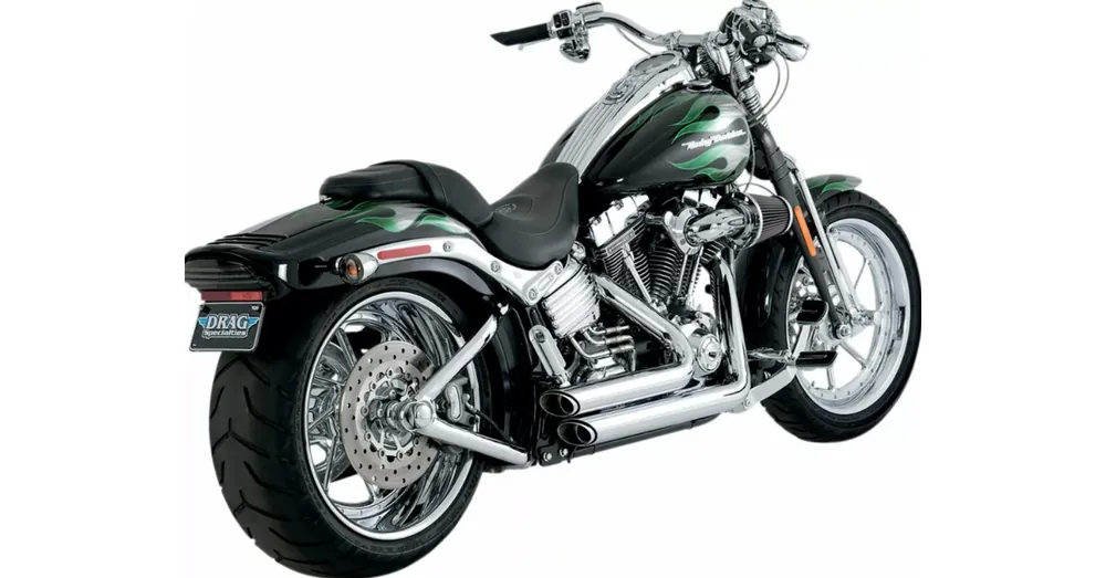 Affaire À Saisir Ligne Échappement Vance & Hines Shortshots Staggered Chromé Softail 86/11