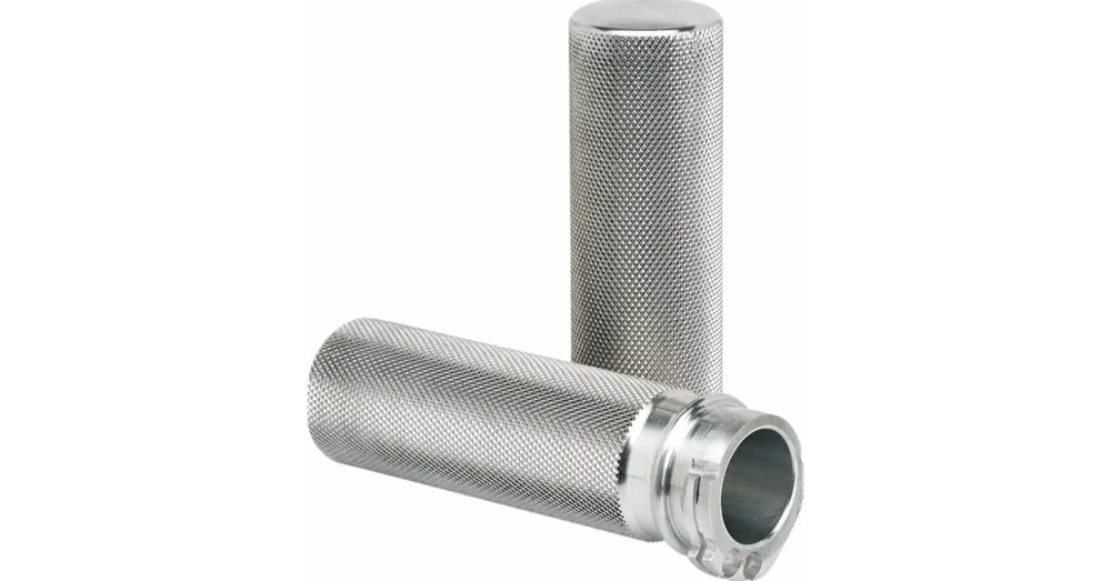 Poignées Knurled Joker Machine Aluminium Brut Sportster Solde