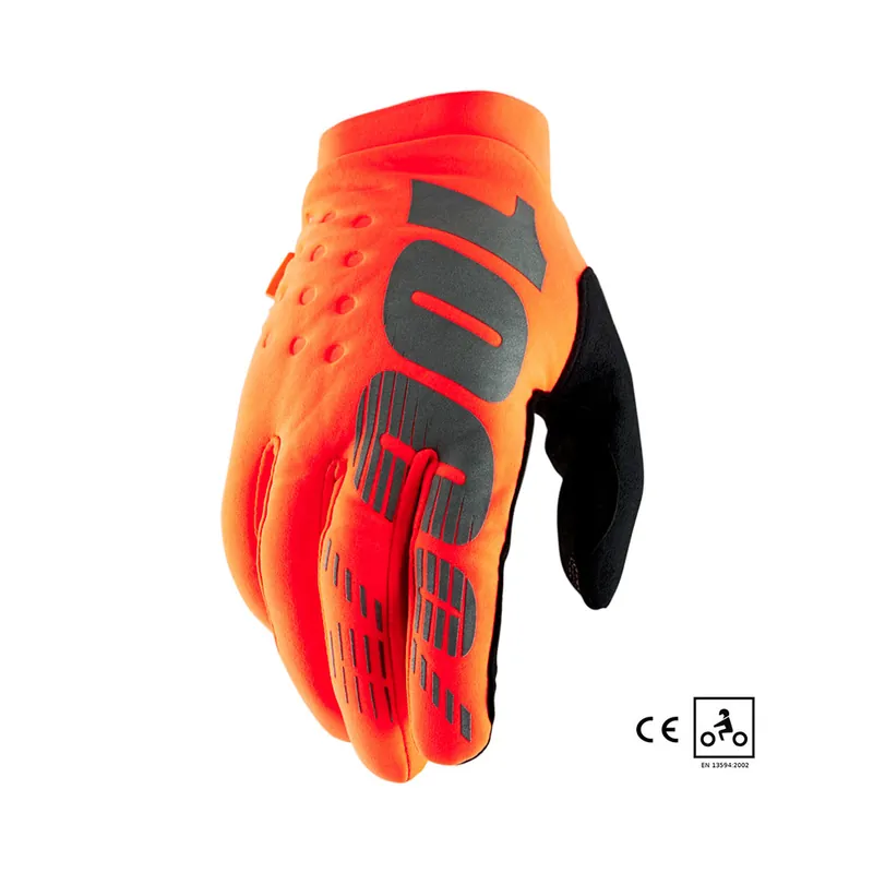 Seulement Aujourd&rsquo;hui Gants Cross 100% BRISKER CE Orange Fluo