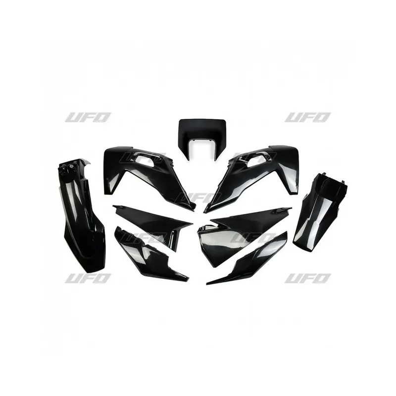 Usine Directe Kit plastiques UFO noir Husqvarna FE/TE