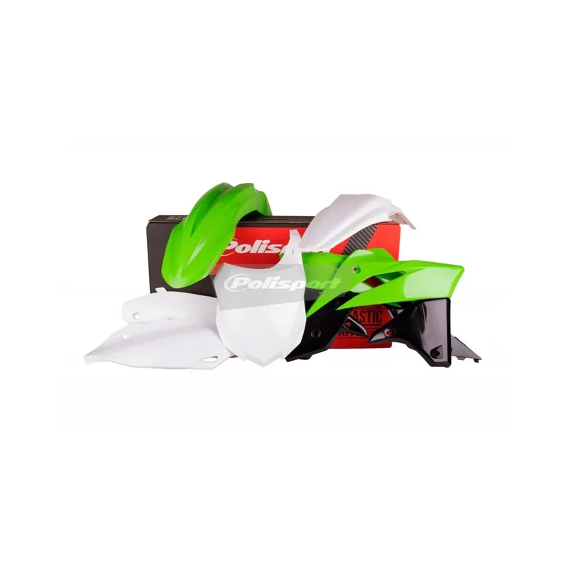 Usine Directe Kit plastique POLISPORT couleur origine (14-15) Kawasaki KX250F