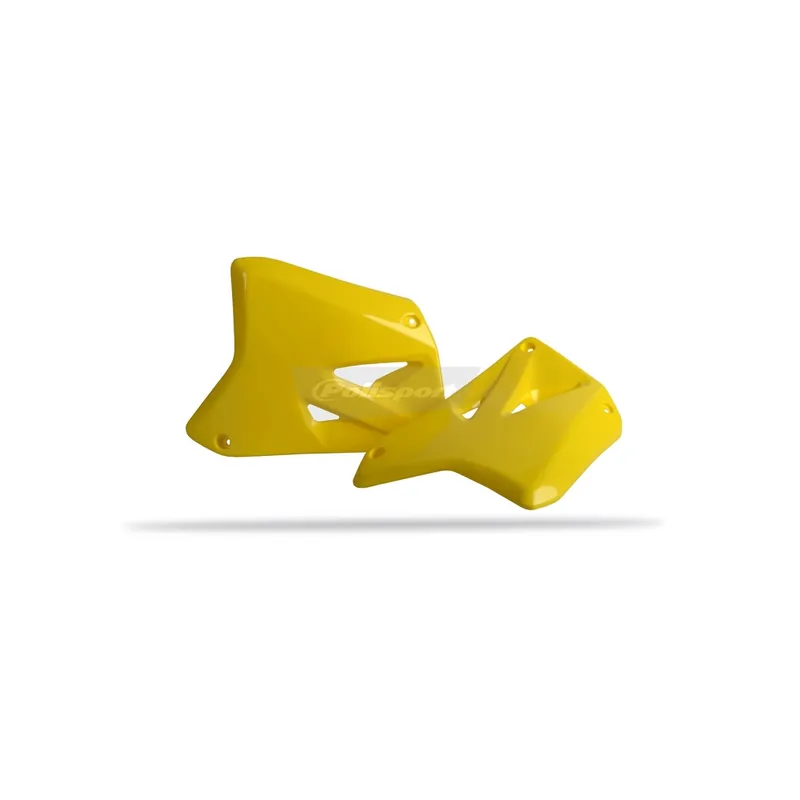 Ouïes de radiateur POLISPORT jaune Suzuki RM125/RM250 Prix Promo