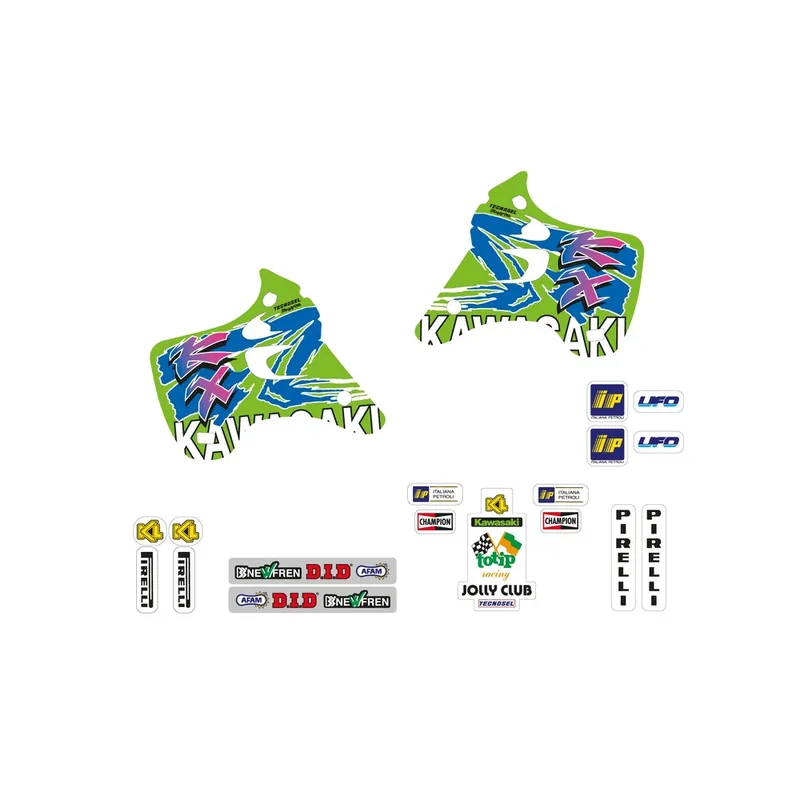 Kit déco TECNOSEL Team Kawasaki 1993 Nouvel Arrivage