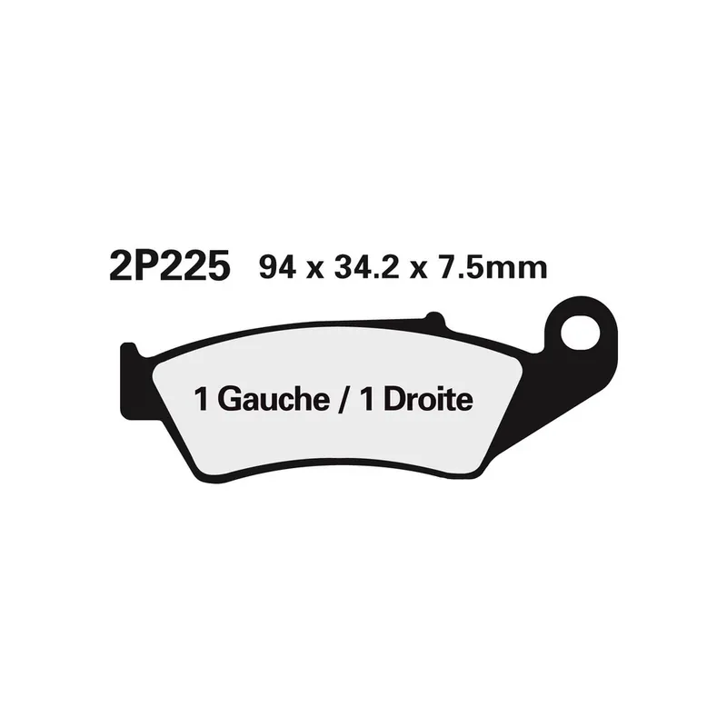 Plaquettes de frein NISSIN Off-Road semi-métallique – 2P-225GS Achat Immédiat