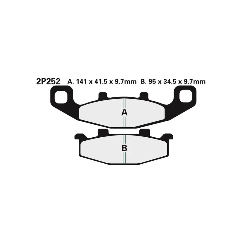 Plaquettes de frein NISSIN route semi-métallique – 2P-252NS Offre Du Jour