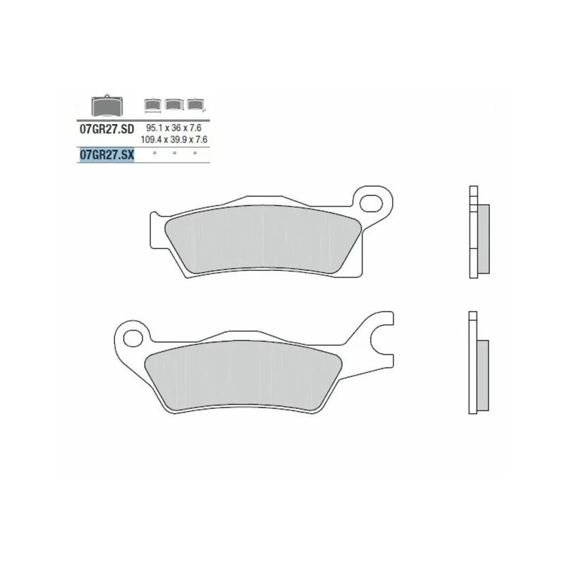 Super Prix Plaquettes de frein BREMBO Off-Road métal fritté – 07GR27SX