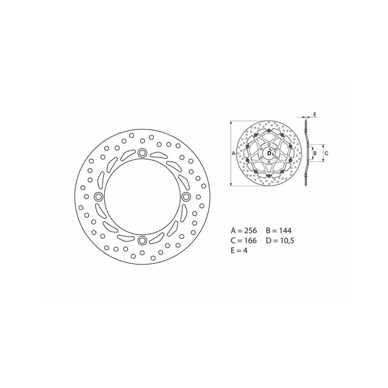 Disque de frein BREMBO Oro fixe – 68B407A5 Meilleur Choix