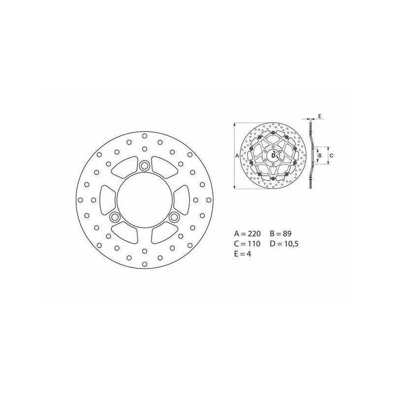 Disque de frein BREMBO Oro fixe – 68B40729 Certifié