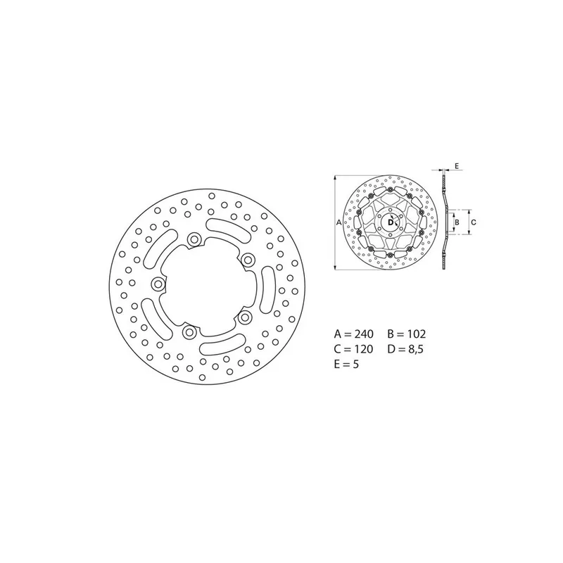 Jusqu&rsquo;à Épuisement Des Stocks Disque de frein BREMBO Oro fixe – 68B40760