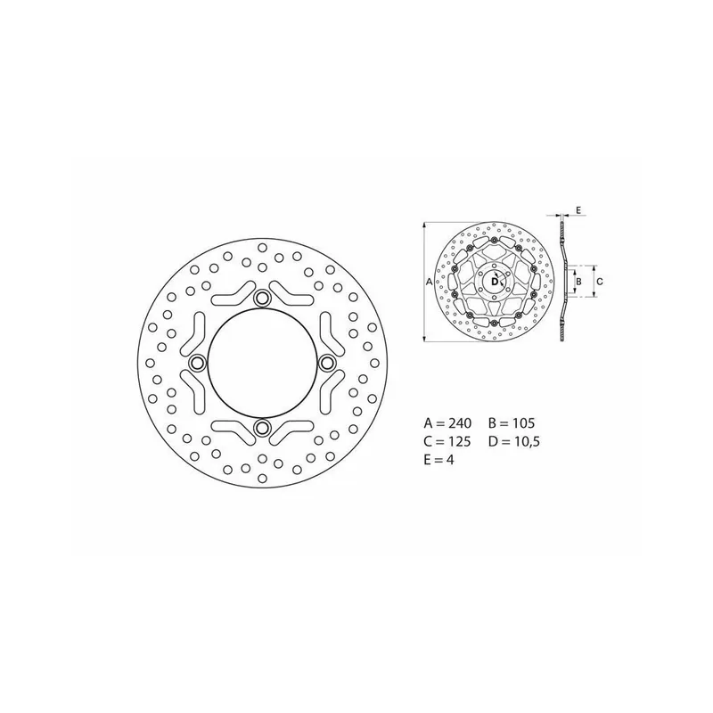 Disque de frein BREMBO Oro fixe – 68B40775 Certifié