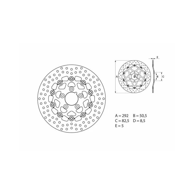 Disque de frein BREMBO Oro flottant – 78B40822 Top Vente