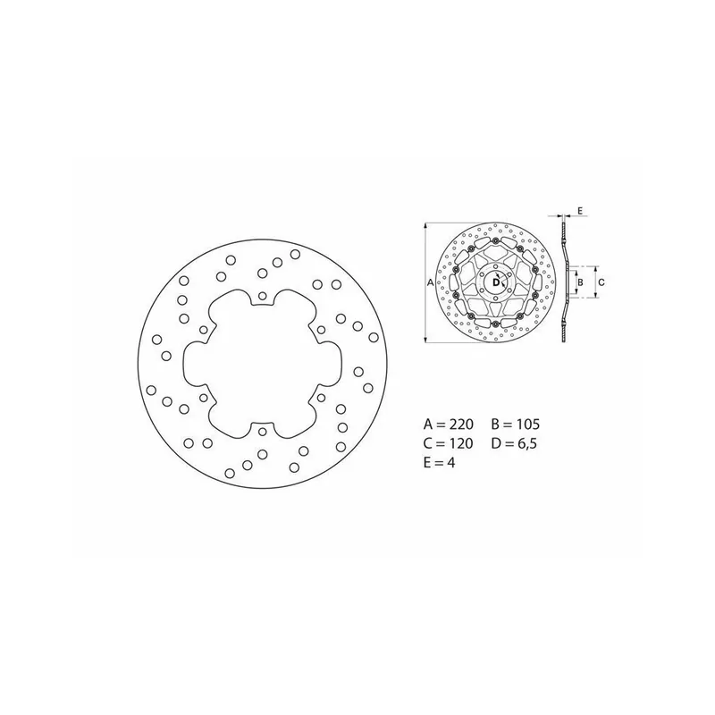 Nouveauté Disque de frein BREMBO Oro fixe – 68B40738