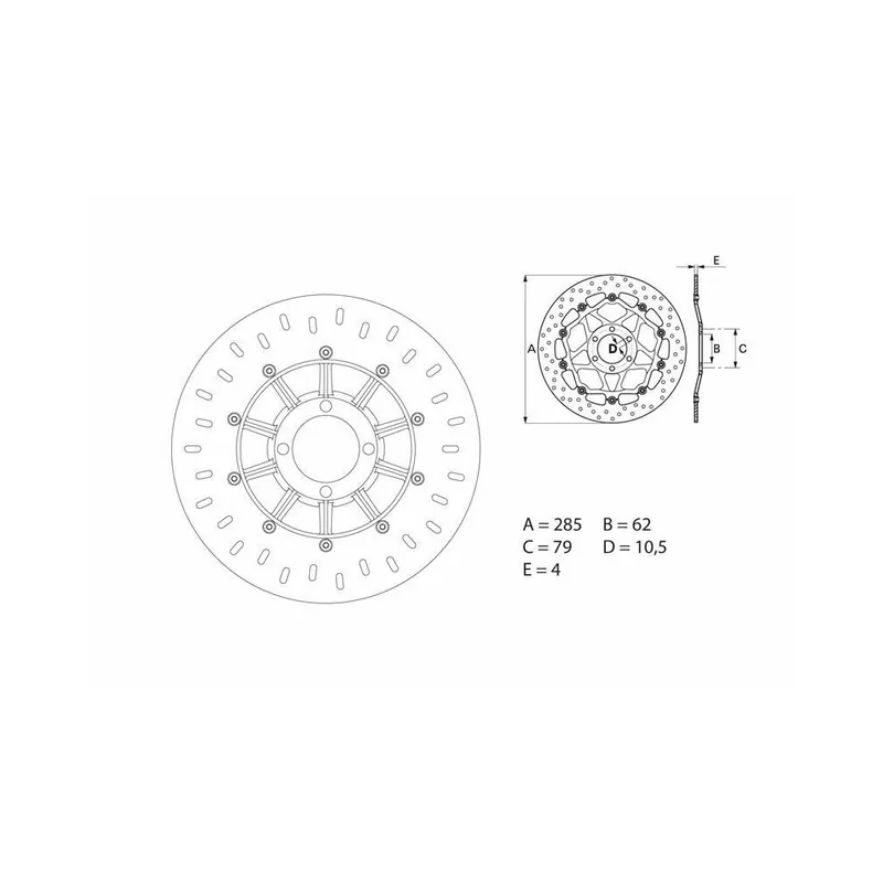 Disque de frein BREMBO Oro fixe – 68B407D2 Prix Cassé