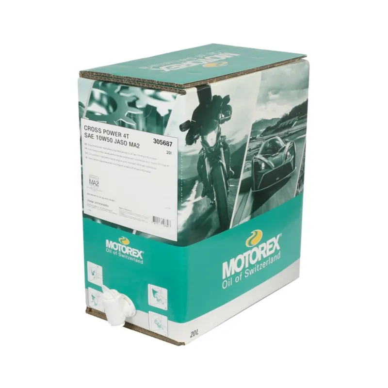 Huile moteur MOTOREX Cross Power 4T – 10W50 20L Produit De Marque