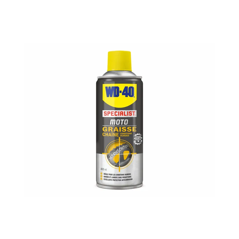 Meilleur Prix Graisse de chaîne WD-40 Specialist® Moto conditions humides – Spray 400 ml