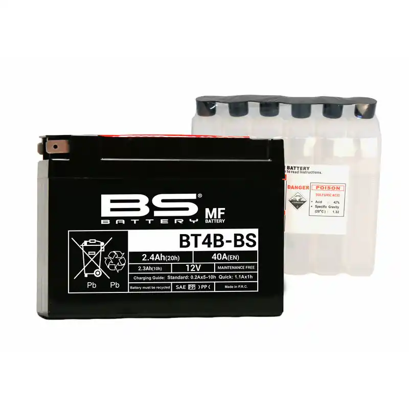 Prix Promo Batterie BS BATTERY sans entretien avec pack acide – BT4B