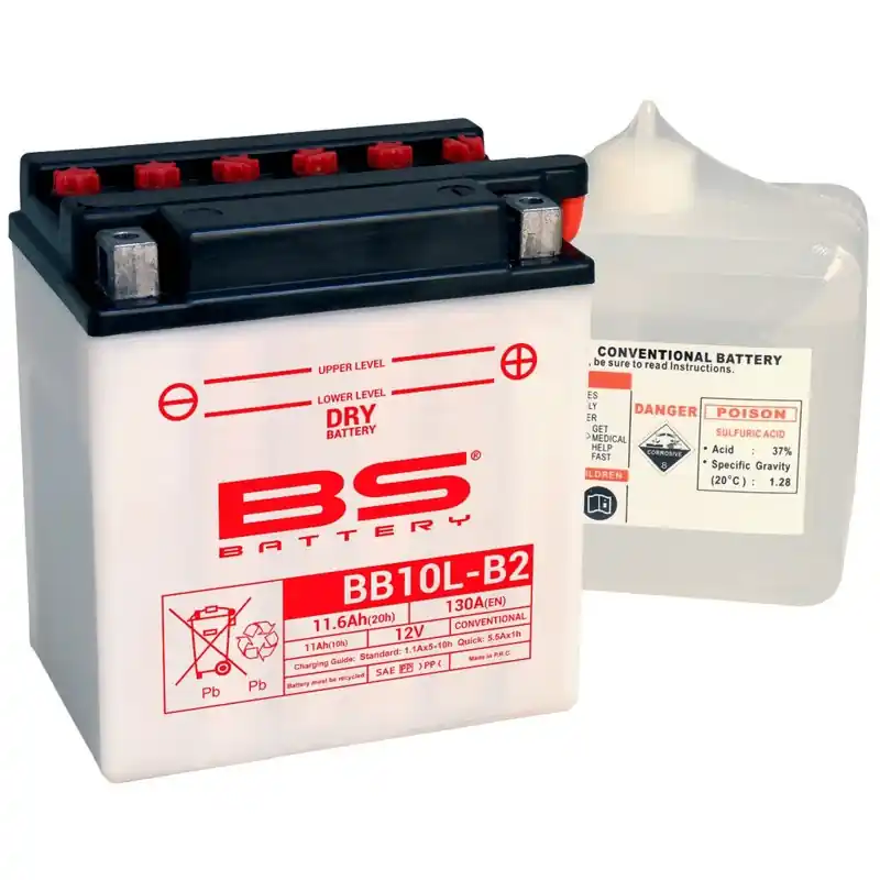 Batterie BS BATTERY Haute-performance avec pack acide – BB10L-B2 Offre Du Jour