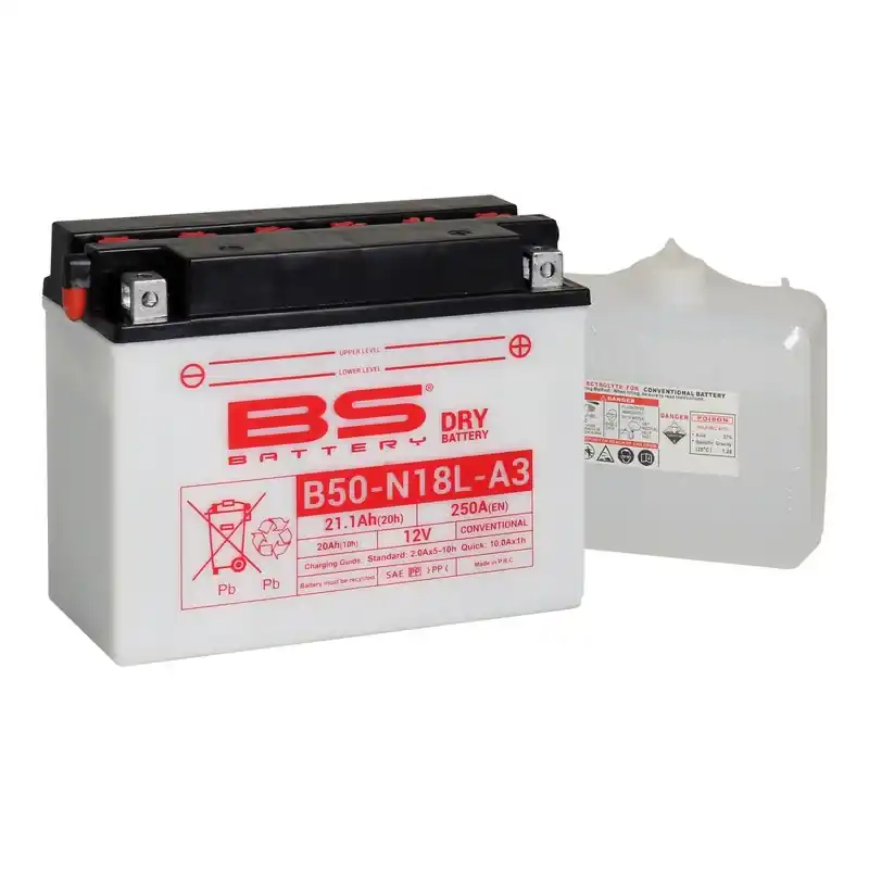 Batterie BS BATTERY Haute-performance avec pack acide – B50-N18L-A3 Offre Limitée
