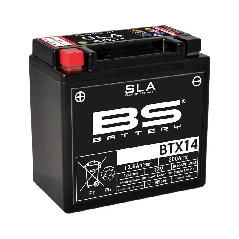 Batterie BS BATTERY SLA sans entretien activé usine – BTX14 Commander Vite