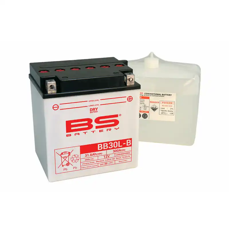 Batterie BS BATTERY Haute-performance avec pack acide – BB30L-B Offre Du Jour