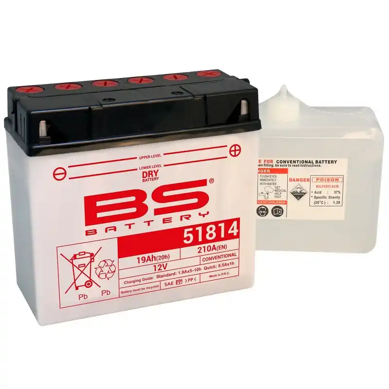 Achetez Aujourd&rsquo;hui Batterie BS BATTERY conventionnelle avec pack acide – 51814 (12C16A-3B)