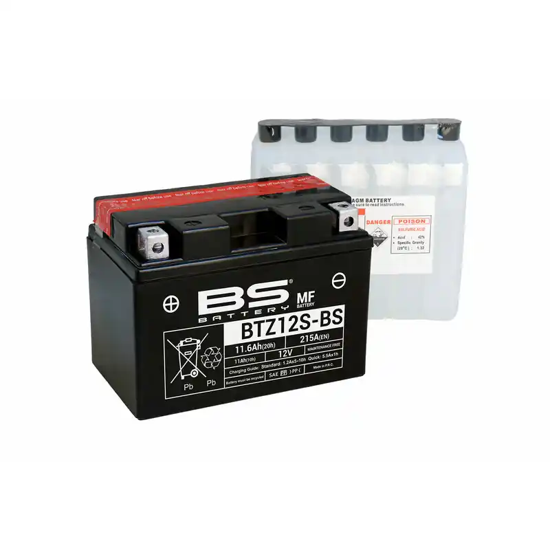 Batterie BS BATTERY sans entretien avec pack acide – BTZ12S-BS Réduction