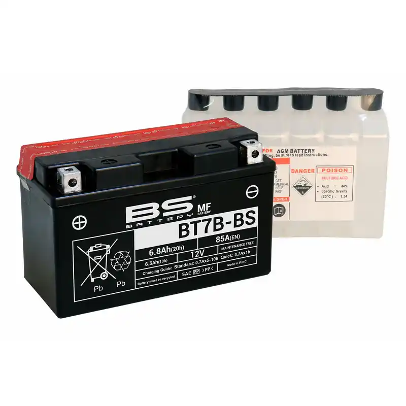 Offre Limitée Batterie BS BATTERY sans entretien avec pack acide – BT7B