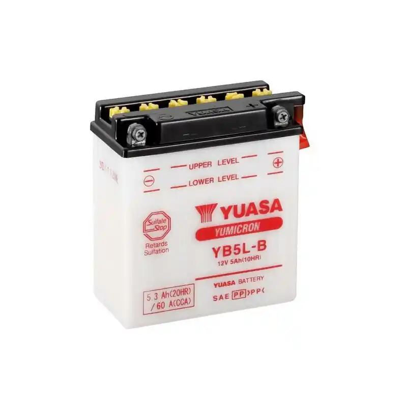 Batterie YUASA conventionnelle avec pack acide – YB5L-B Meilleure Vente