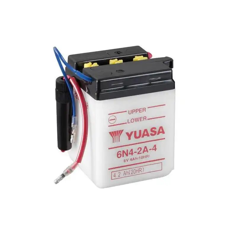 Batterie YUASA conventionnelle sans pack acide – 6N4-2A-4 Prix Promo