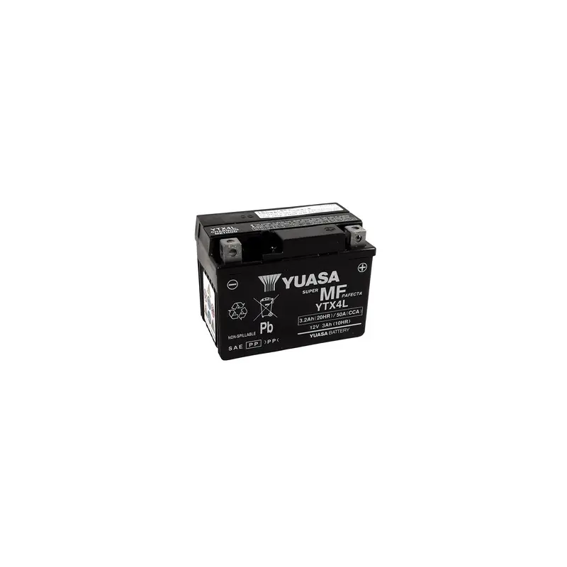 Batterie YUASA W/C sans entretien activée usine – YTX4L FA Top Vente