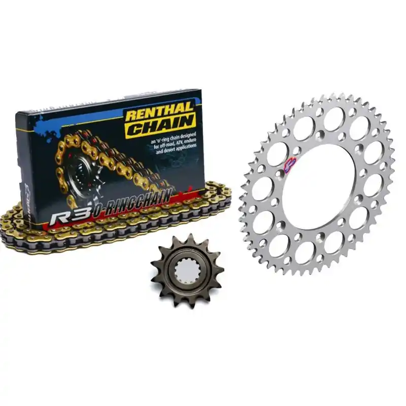 Kit chaîne RENTHAL 520R1 13/50 standard – couronne ultra-light anti-boue Haute Qualité