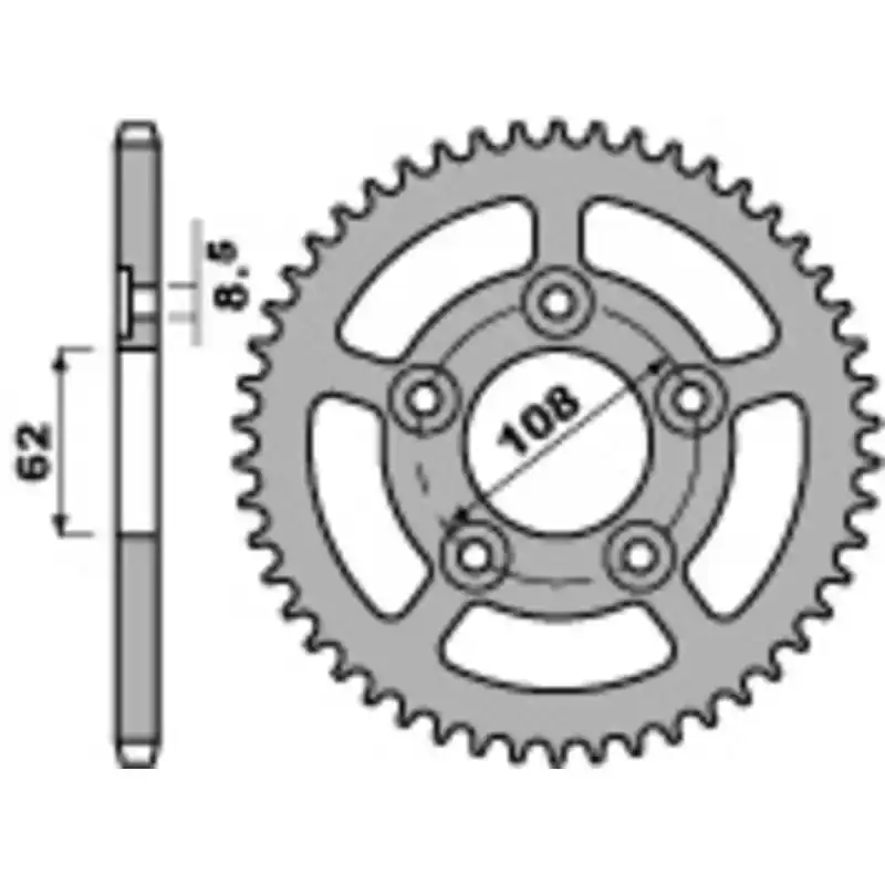 Couronne PBR acier standard 714 – 520 Commander Vite