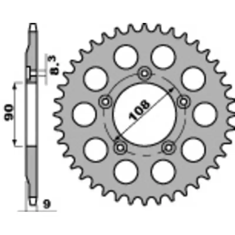 Couronne PBR acier standard 1026 – 520 Petit Prix