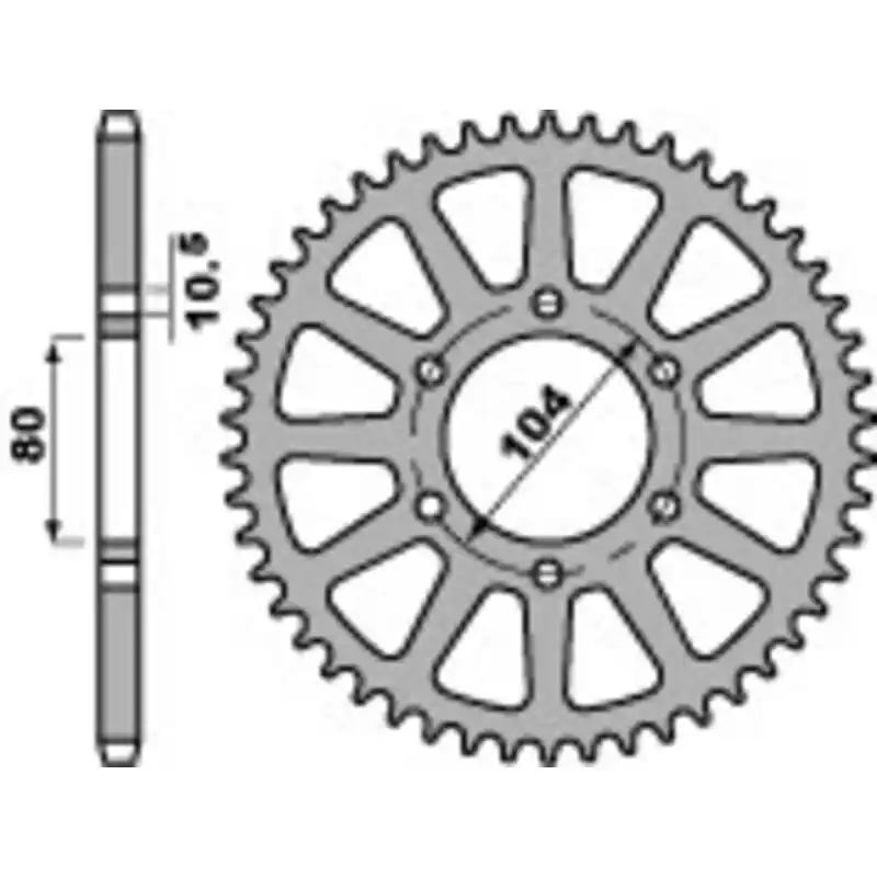 Promotion Saisonnière Couronne PBR Racing aluminium Ultra-Light anodisé dur 478 – 520