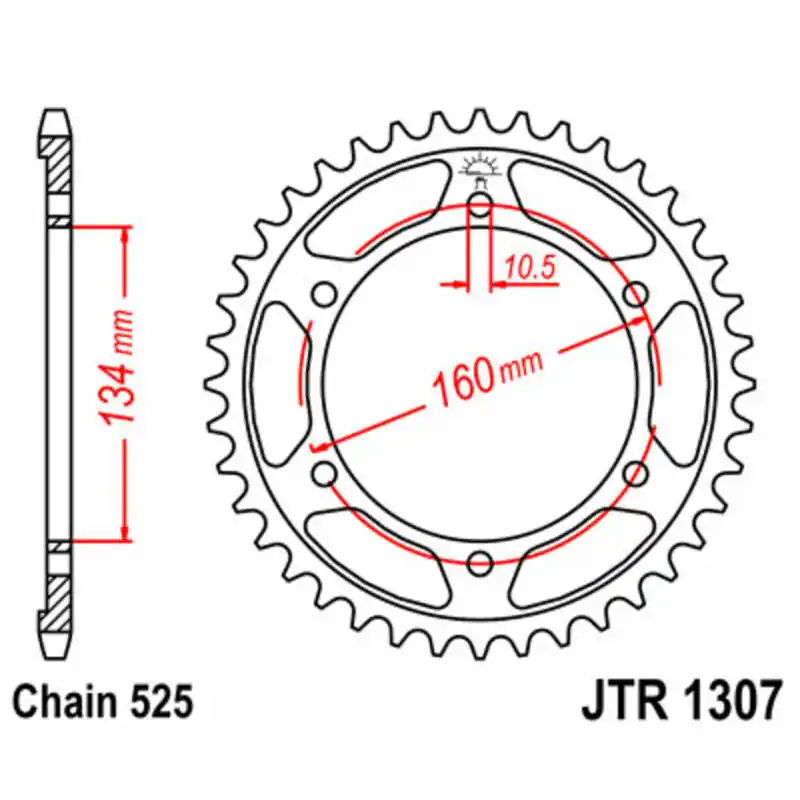Affaire À Saisir Couronne JT SPROCKETS acier standard 1307 – 525