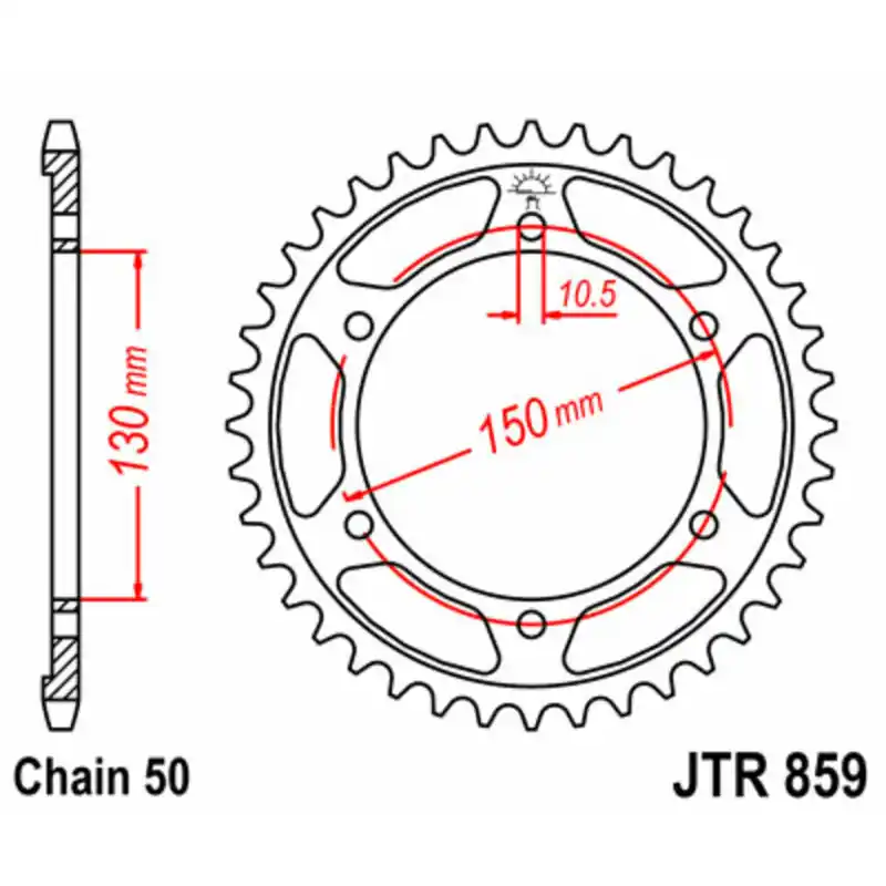 Quantité Limitée Couronne JT SPROCKETS acier standard 859 – 530
