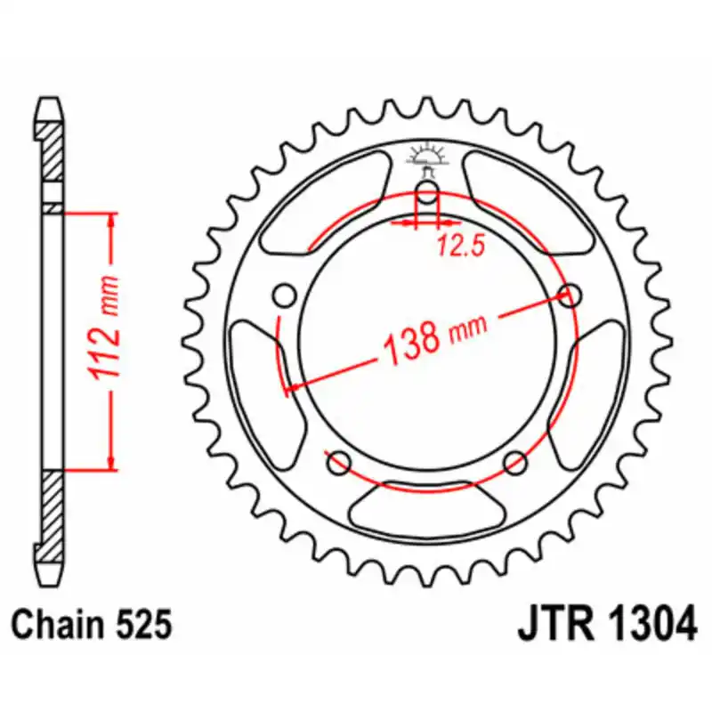 Soldes Couronne JT SPROCKETS acier standard 1304 – 525