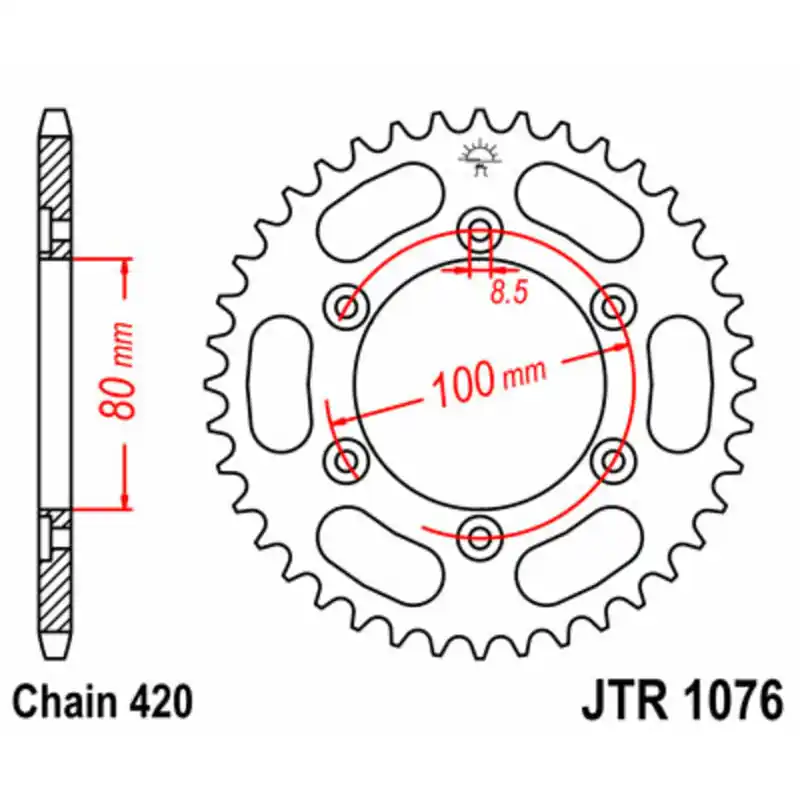 Promotion Saisonnière Couronne JT SPROCKETS acier standard 1076 – 420