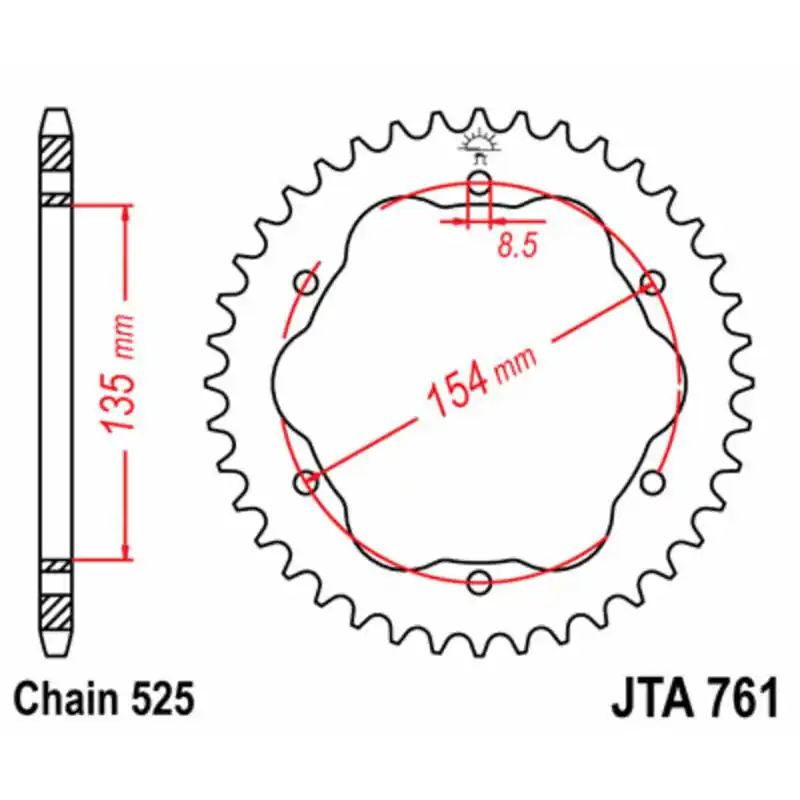 Acheter En Ligne Couronne JT SPROCKETS aluminium 761 – 525