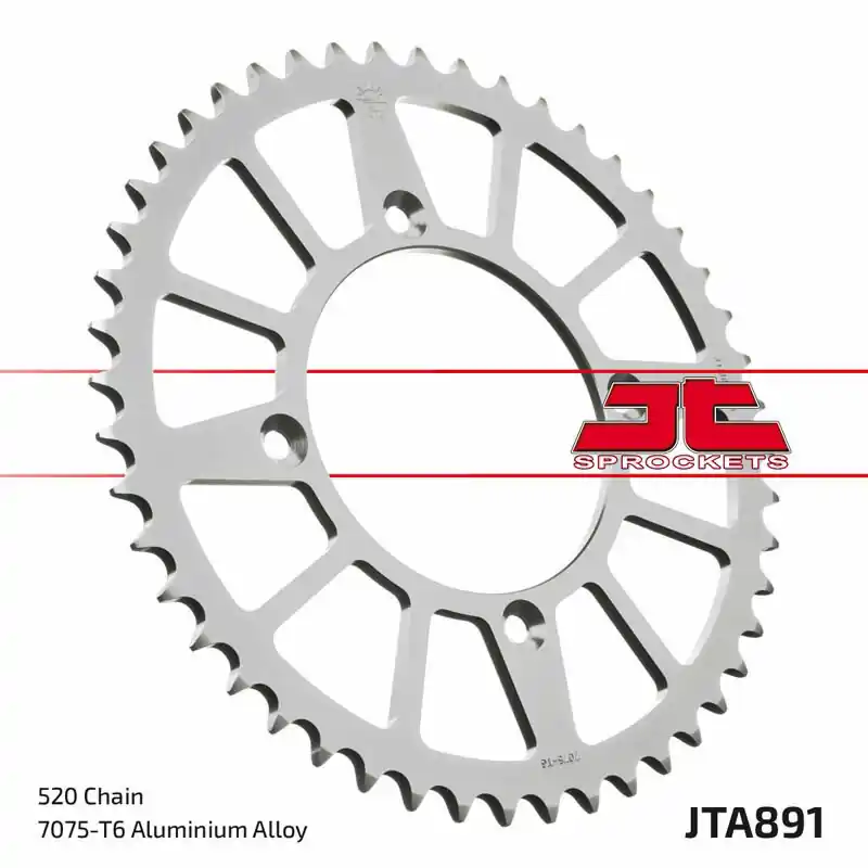 Couronne JT SPROCKETS aluminium ultra-light 891 – 520 Haute Qualité