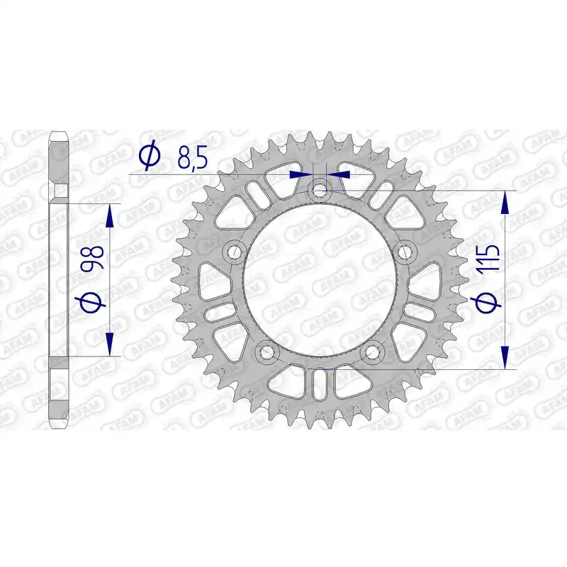 Livraison Express Couronne AFAM aluminium Ultra-Light anti-boue 72101 - 420