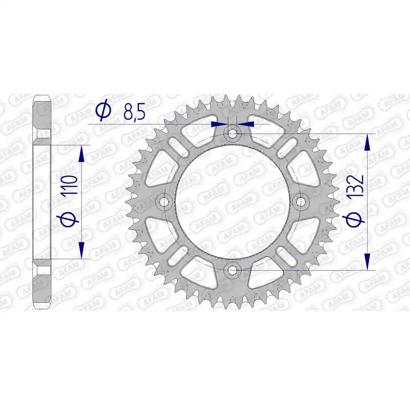 Couronne AFAM aluminium Ultra-Light anti-boue 72102 – 428 Solde