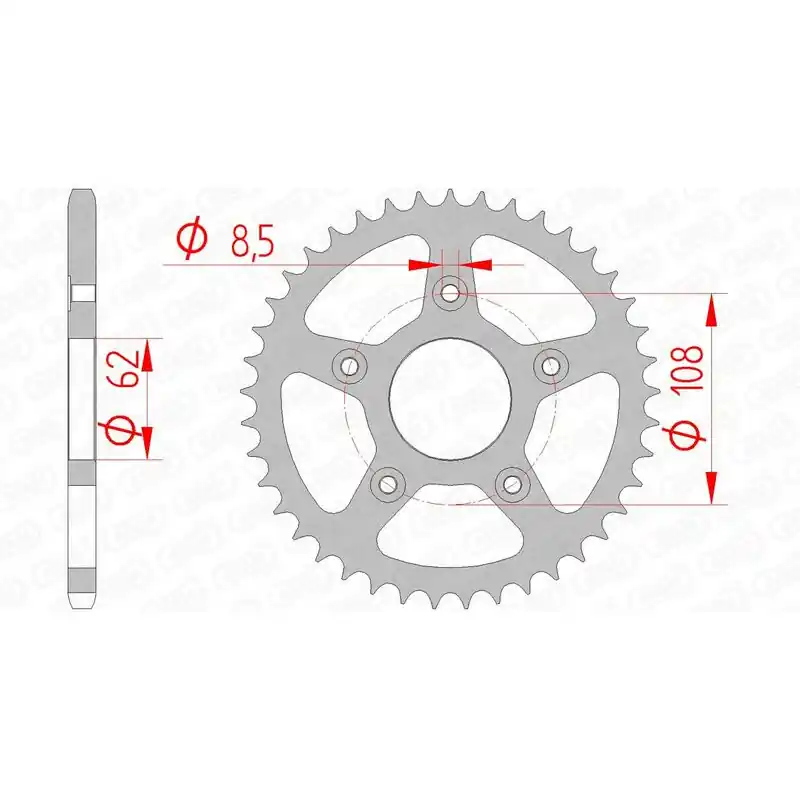 Authentique Couronne AFAM acier standard 44203 – 520