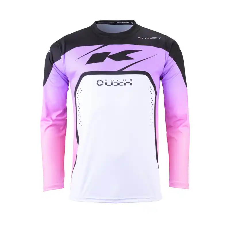 Maillot Cross KENNY TRACK FOCUS Blanc PINK Offre Exclusive