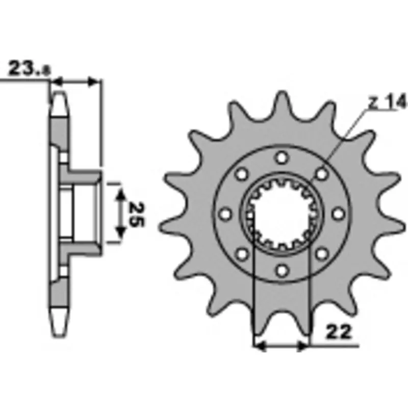 Pignon PBR acier standard 2253 – 525 Dernier Modèle
