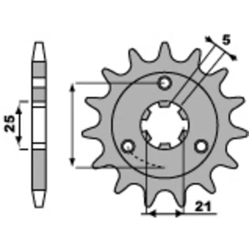 Pignon PBR acier standard 424 – 530 Nouveauté