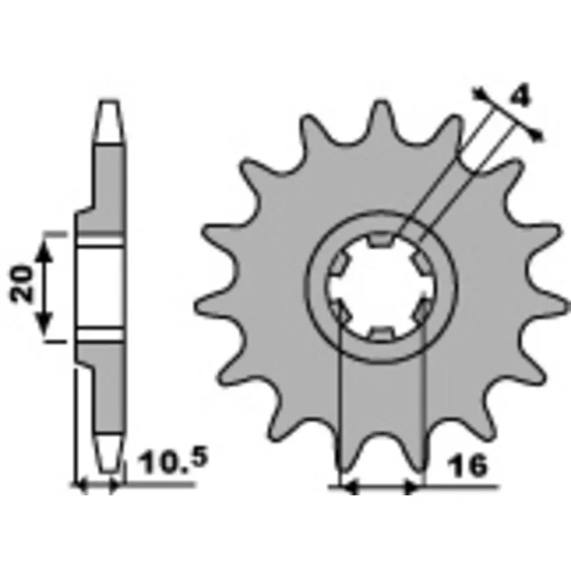 Bon Marché Pignon PBR acier standard 799 – 428