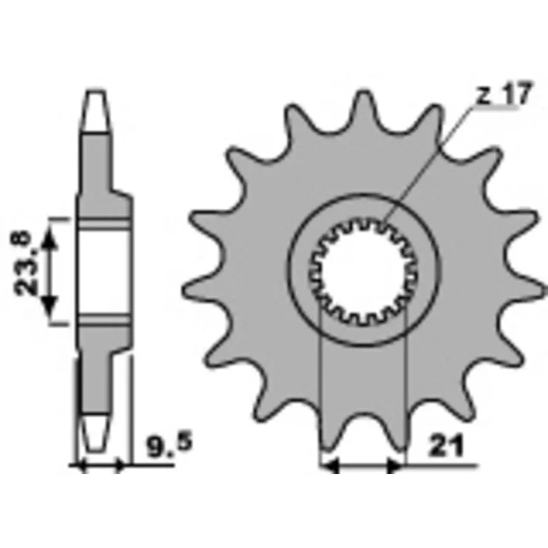 Paiement Sécurisé Pignon PBR acier standard 342 – 520