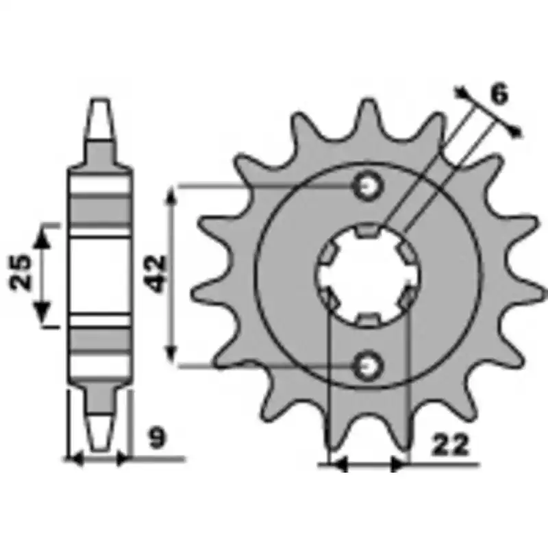 Commande En Gros Pignon PBR acier standard 276 – 520